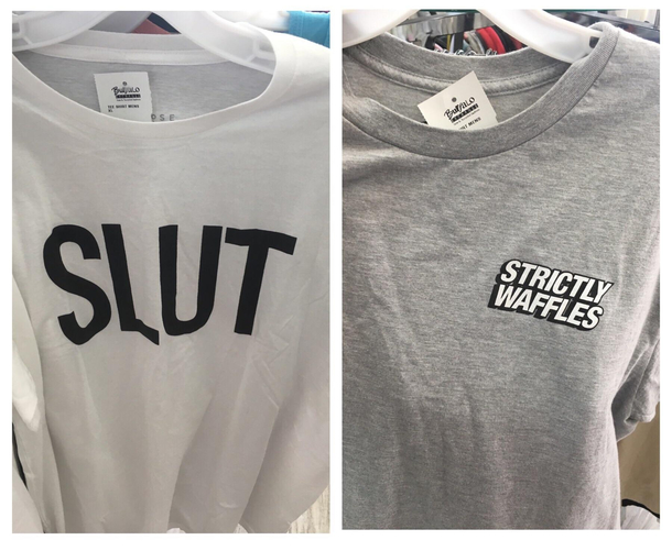 This store had shirts that perfectly represent my two moods