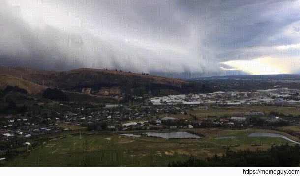 This storm front moving across Canterbury New Zealand