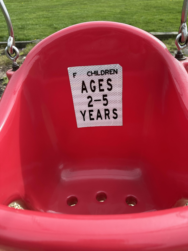 This swing is not a fan of toddlers