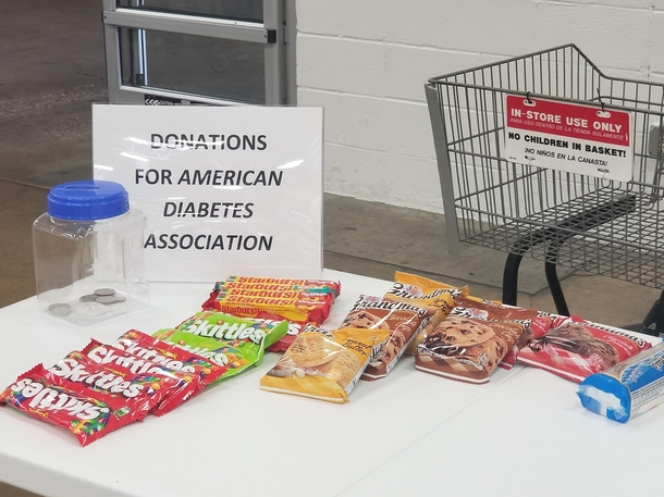 This table set up at my local Sams Club