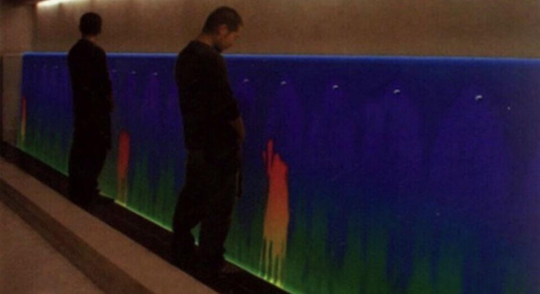 this thermochronic urinal allows users to paint where you pee