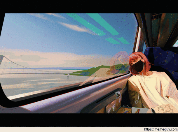 This train sequence I painted and animated
