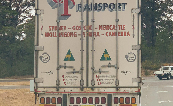This truck driver is clearly confident in his abilities
