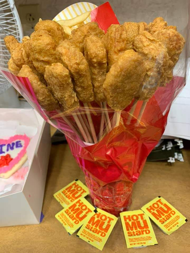 This Valentines Day bouquet is done differently
