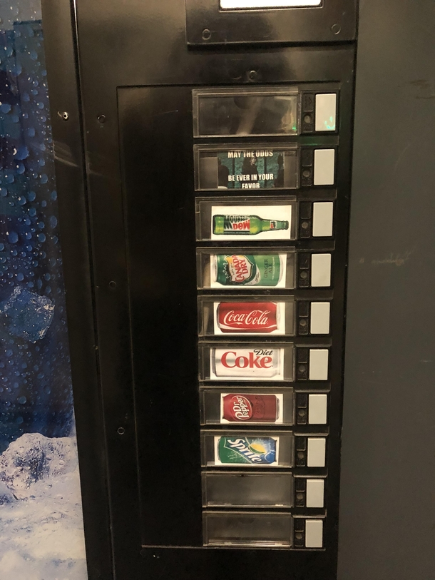 This vending machine has a random option
