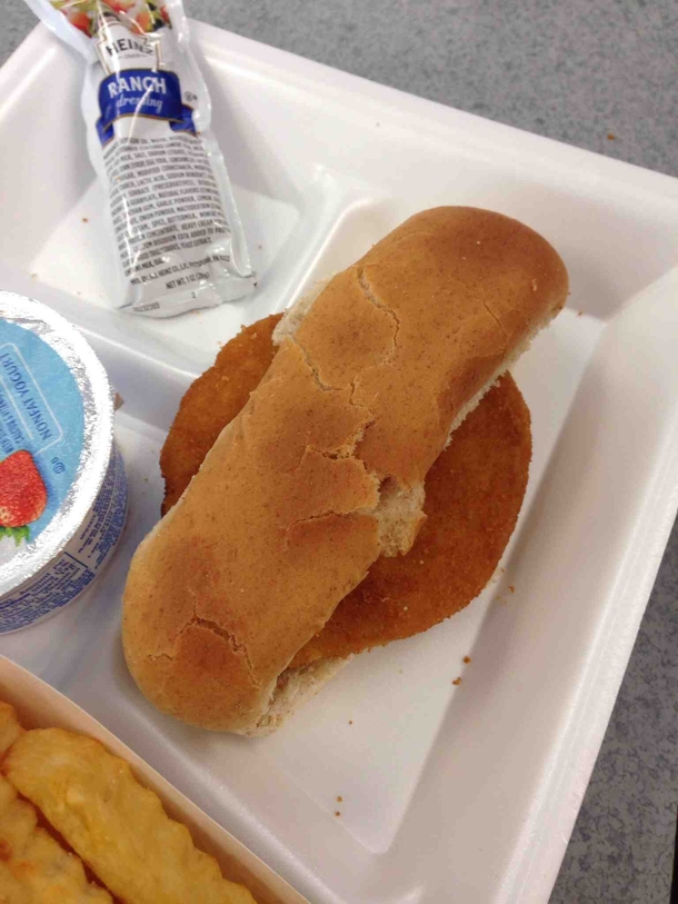 This was lunch at school today thanks Obama