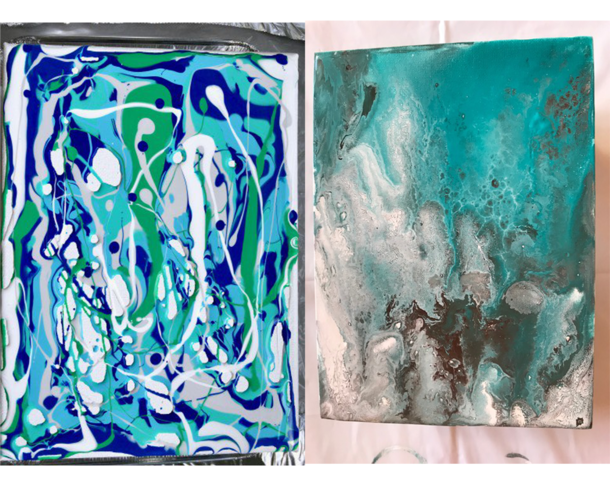 This was my first time pour painting so this was a shock