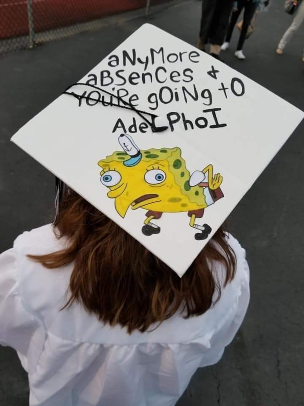 This was my high-school grad cap Adelphoi was the alternative school lol