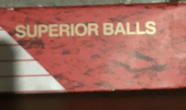 this was on a box of pool table balls