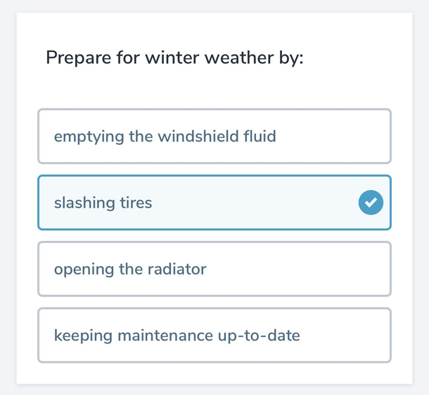This was on my drivers ed