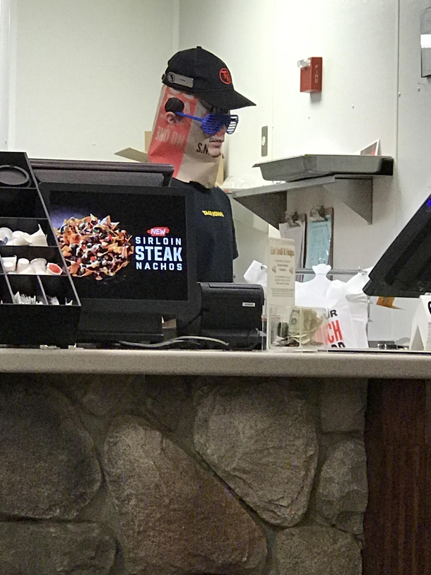 This was the guy who took my order at A Taco Johns