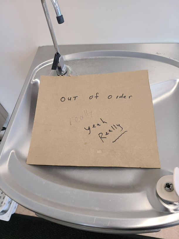 This water fountain at work lol