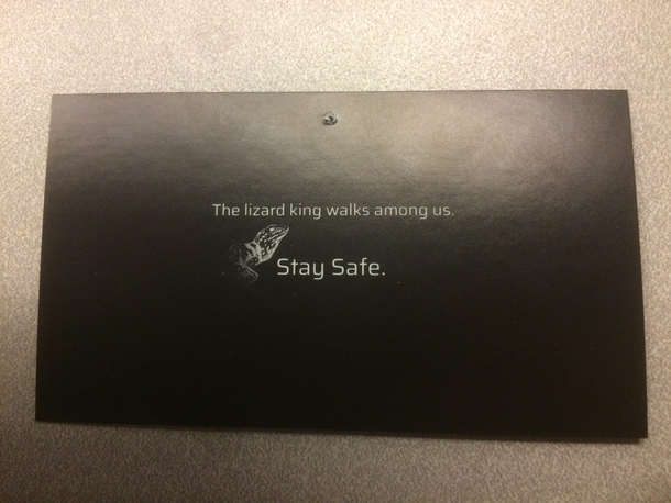 This weird business card I found at work