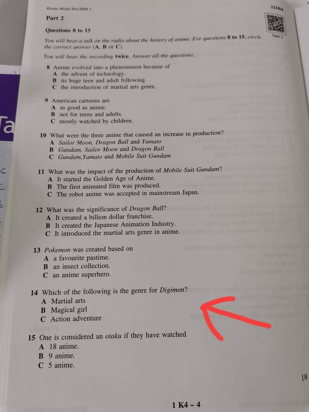 This year exam paper