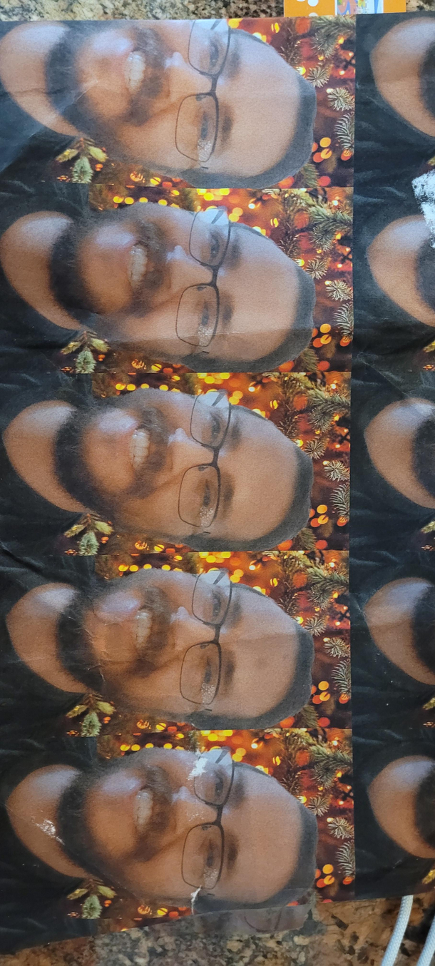 This year under every gifts wrapping paper was another wrapping paper covered in me The reactions I got were so worth it