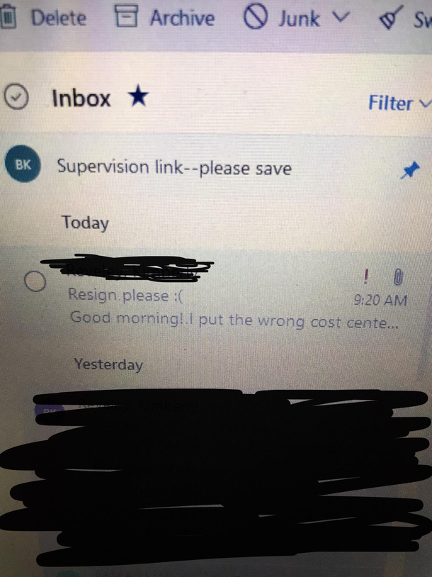 Thought I was fired today This is why hyphens are important