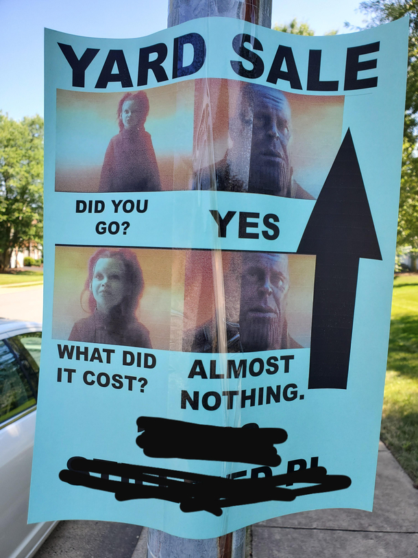 Thought my yard sale sign might be enjoyed here