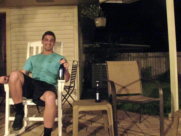 Thought yall would enjoy a picture of me and my dad having a beer together Happy Fathers Day