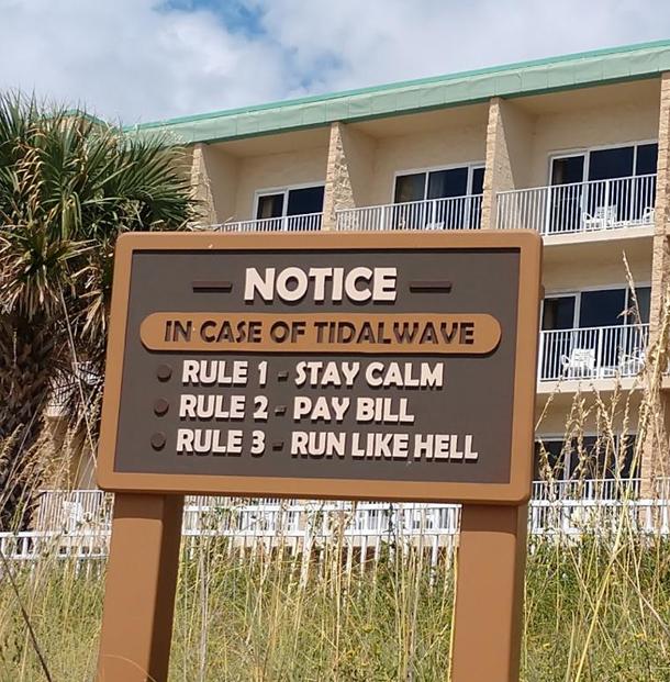 Thought you all would appreciate this poignant list from our hotel