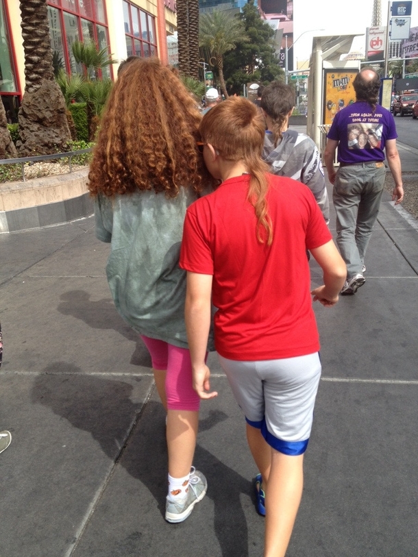 Three rat tails in a row Only in Vegas