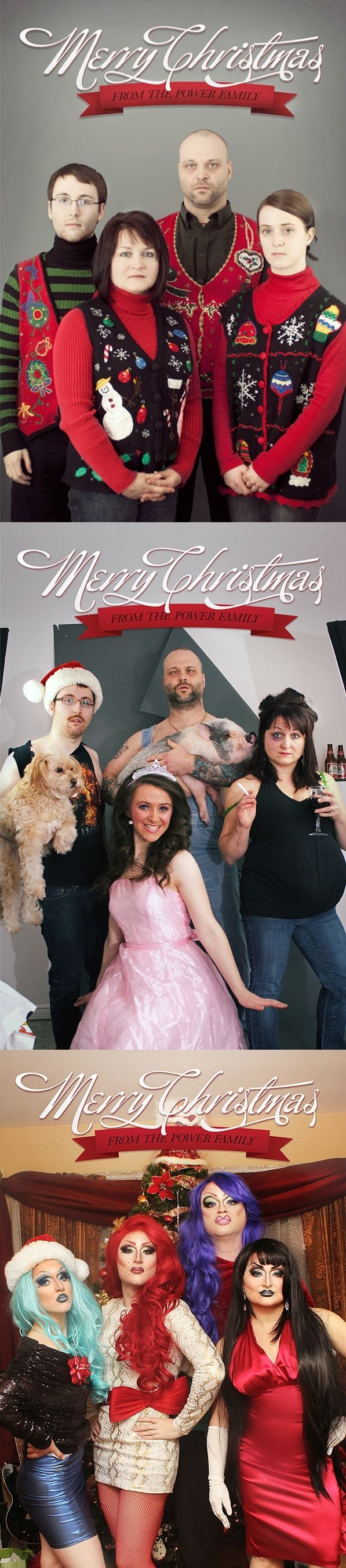 Three Years of Christmas Family Photos