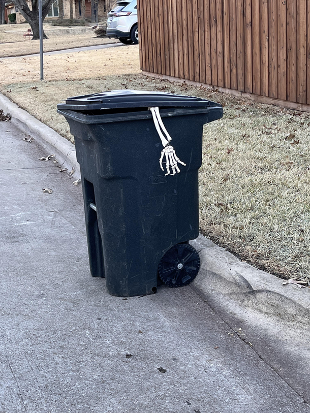 Throwing away some Halloween decor 