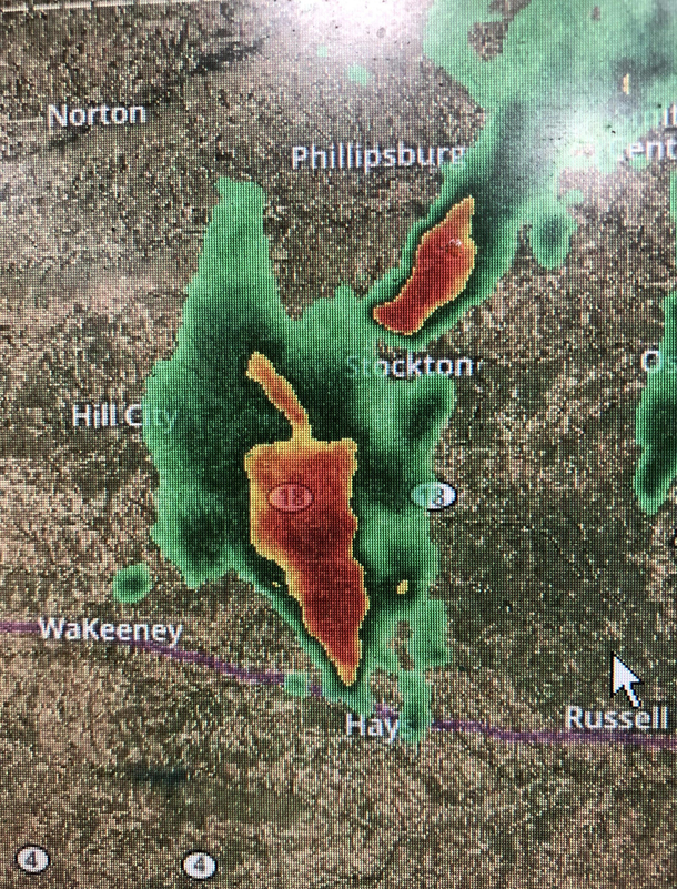 Thunderstorms will pepper the area
