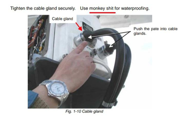 TIL How to waterproof a cable gland using