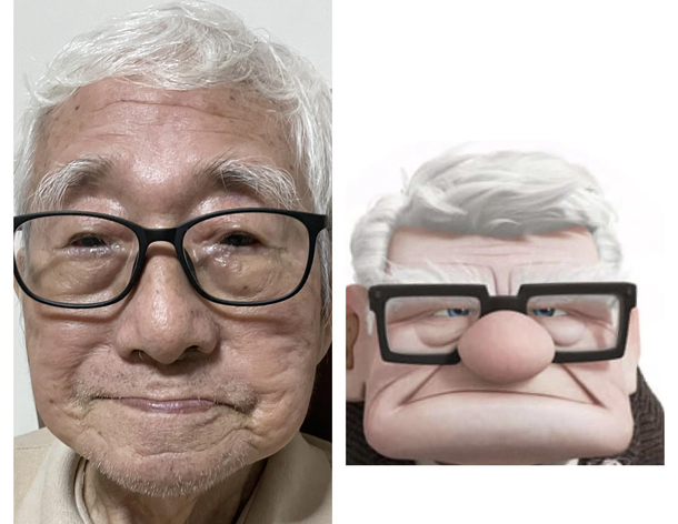 TIL my grandpa looks like Carl from Up