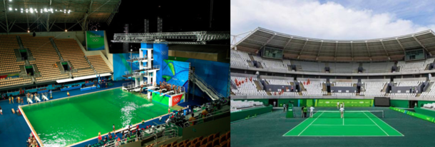 TIL that the Olympic pools in Rio were modeled after their tennis courts