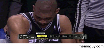 Tim Duncan Realizing He Has Arms 