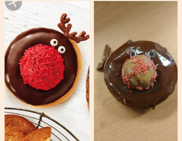 Tim Hortons Reindeer Donut His antlers fell off but I dont think it made a difference