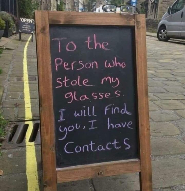 Time to use my contacts