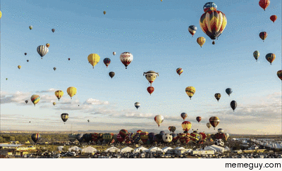 Timelapse of the Albuquerque Air Balloon Fiesta