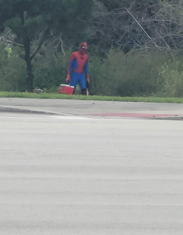 Times are rough even for Spiderman