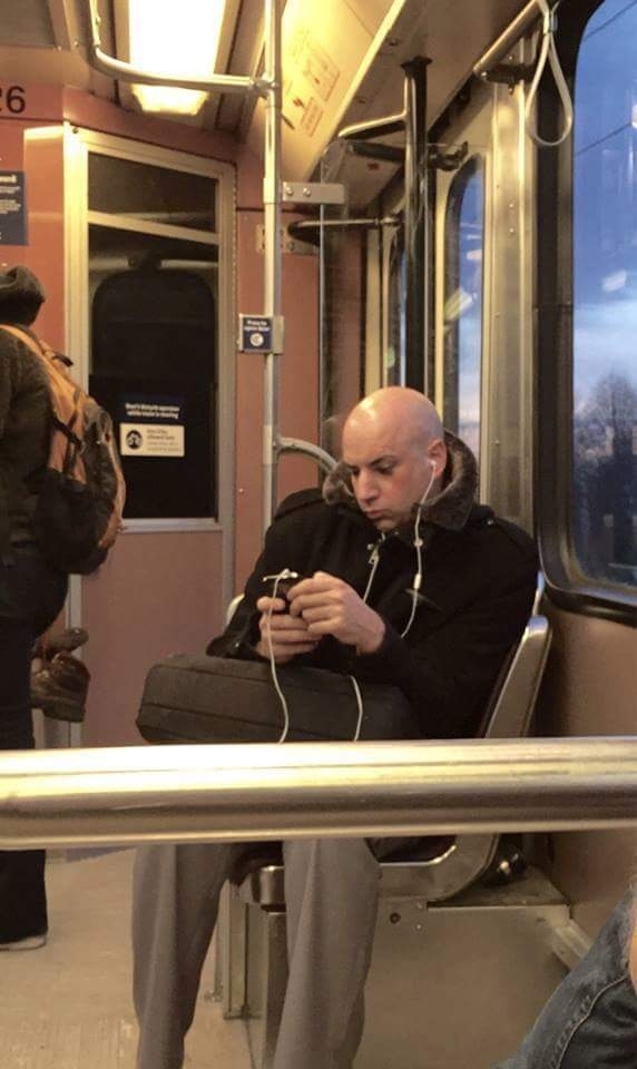 Times are tough - even Dr Evil is taking public transit