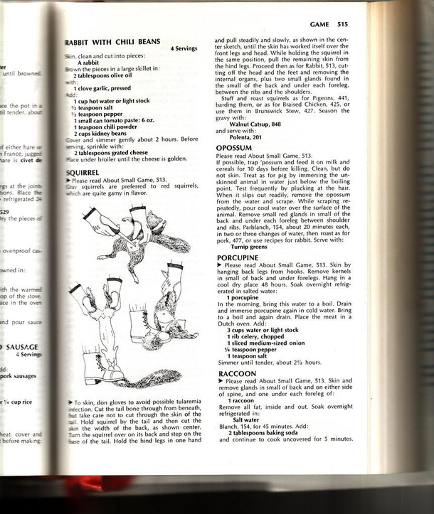 Tip if your grandma has an old edition of Joy of Cooking you might need the squirrel recipe soon