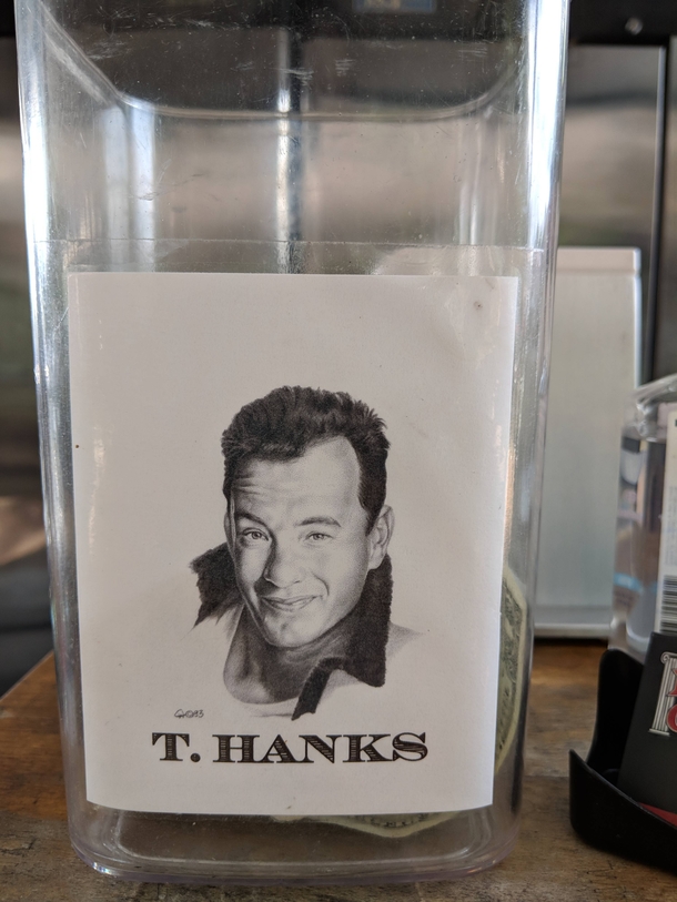 Tip jar at a food truck