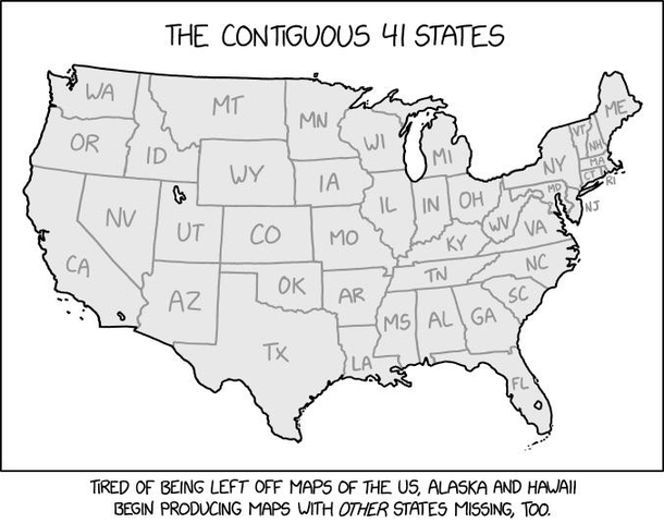 Tired of being left out Alaska amp Hawaii make their own map with missing states