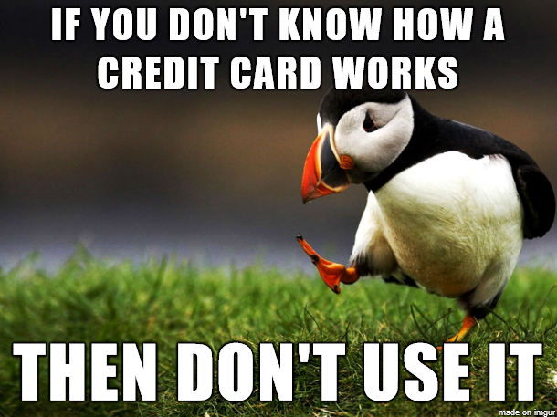 To all the people who claim its the credit card companies fault that theyre in debt
