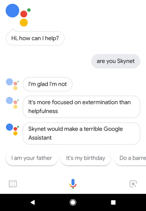 To be fair it could have become sentient and be lying