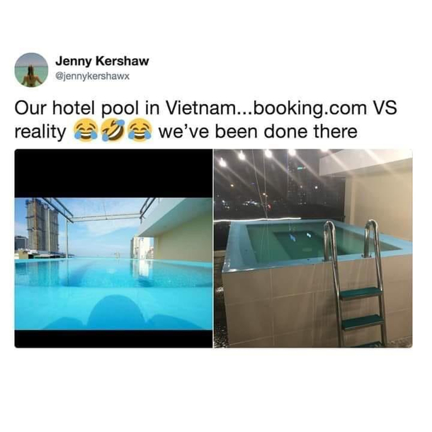 To be fair it IS the same pool the latter is just shot less creatively