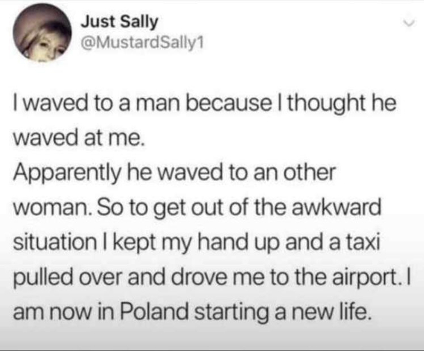 To cover up an awkward moment