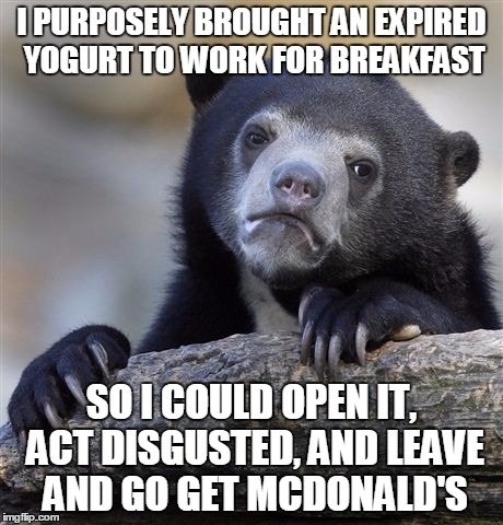 To give off the illusion that I am at least trying to be healthy