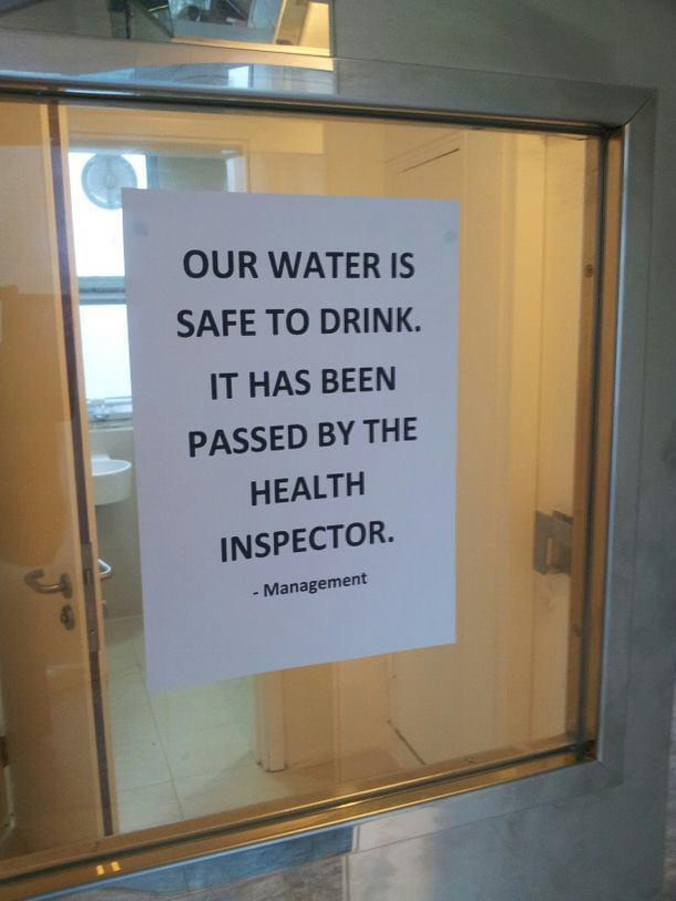 To pass or not to pass water