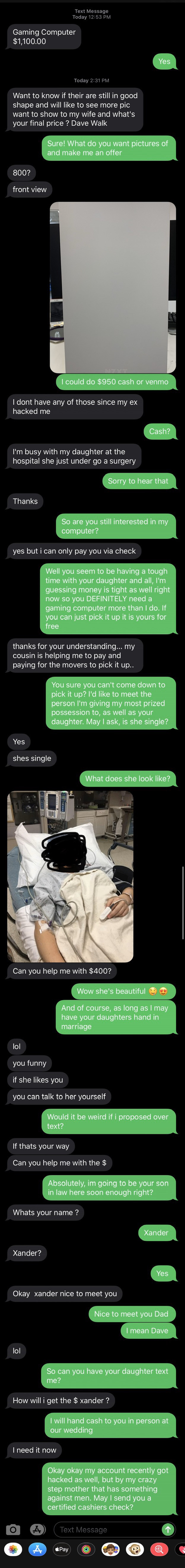 To scam a scammer