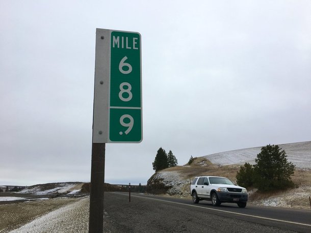 To stop theft Washington State Department of Transportation changed the  miles marker to 