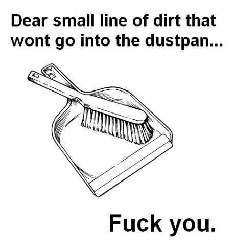 To that small line of dirt