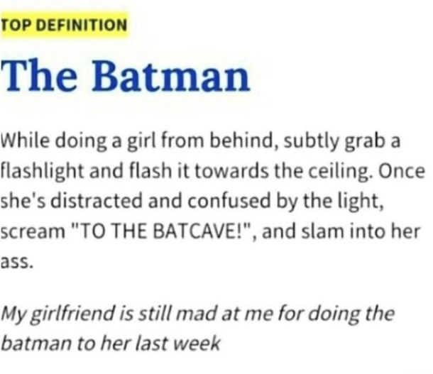 To the batcave