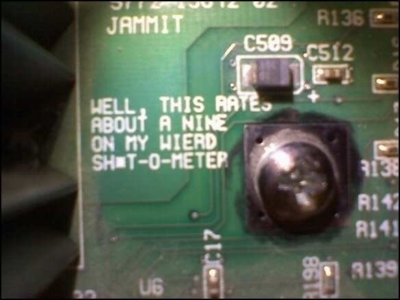 To the guy who found hidden messages on a PCB look closely  they have them everywhere now